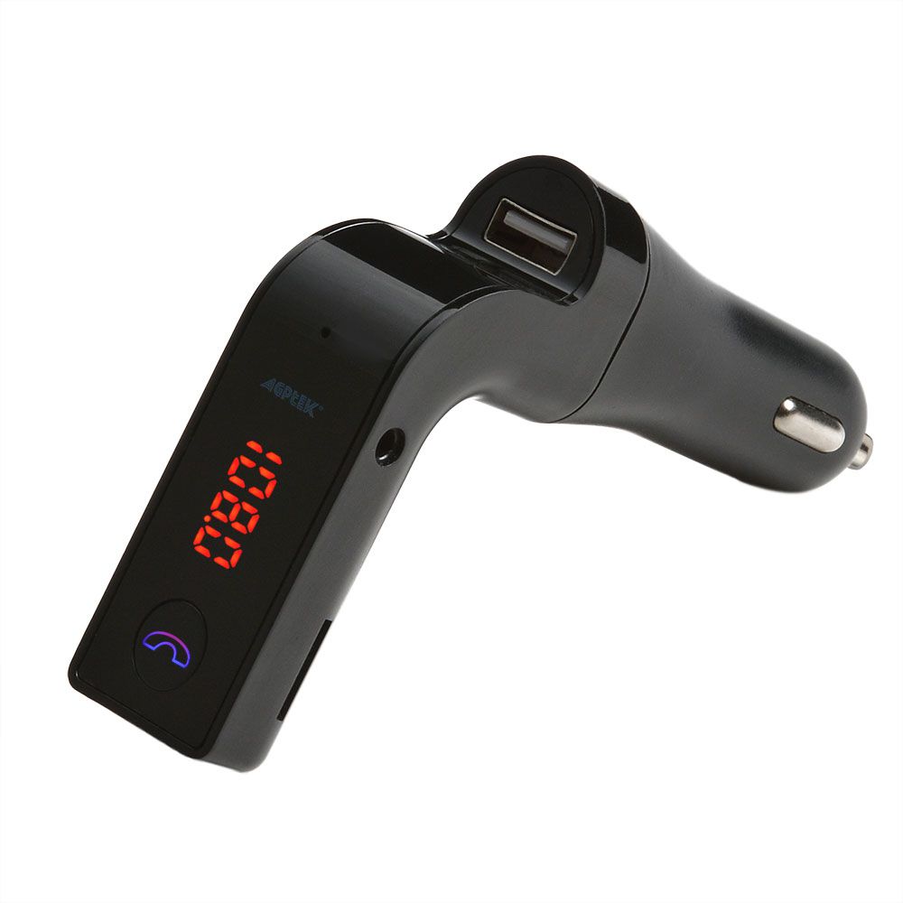 Bluetooth Transmitter with 3.5mm Audio Jack and USB Car Charger,Black