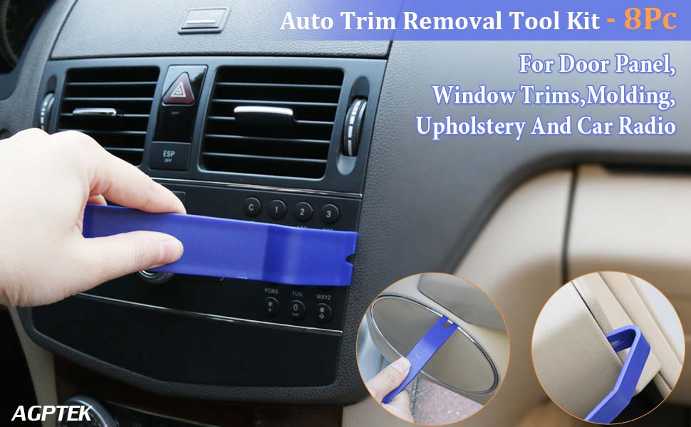 8 Stks Auto Trim Removal Tool Kit, Auto Dash Audio Radio Deurpaneel Trim  Removal Set