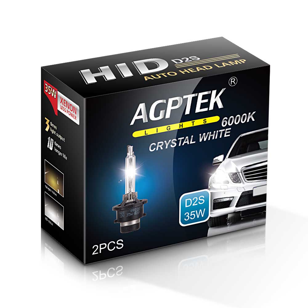 AGPTEK HID D2S Xenon Bulb,Certified E4,6000K 35W White Light Bulb
