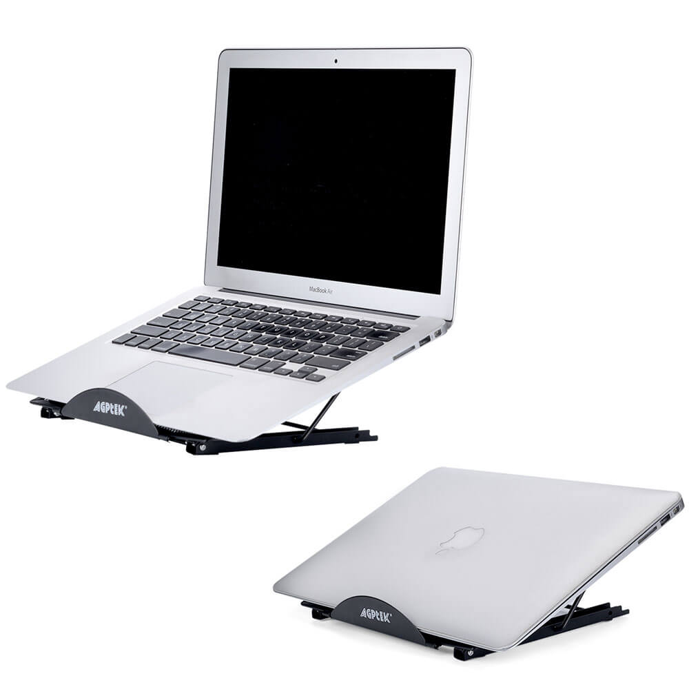 Support ordinateur portable aluminium avec ventilation backlight Led  multicolore pour ordinateur portabletoutetaille, tablette et téléphone…