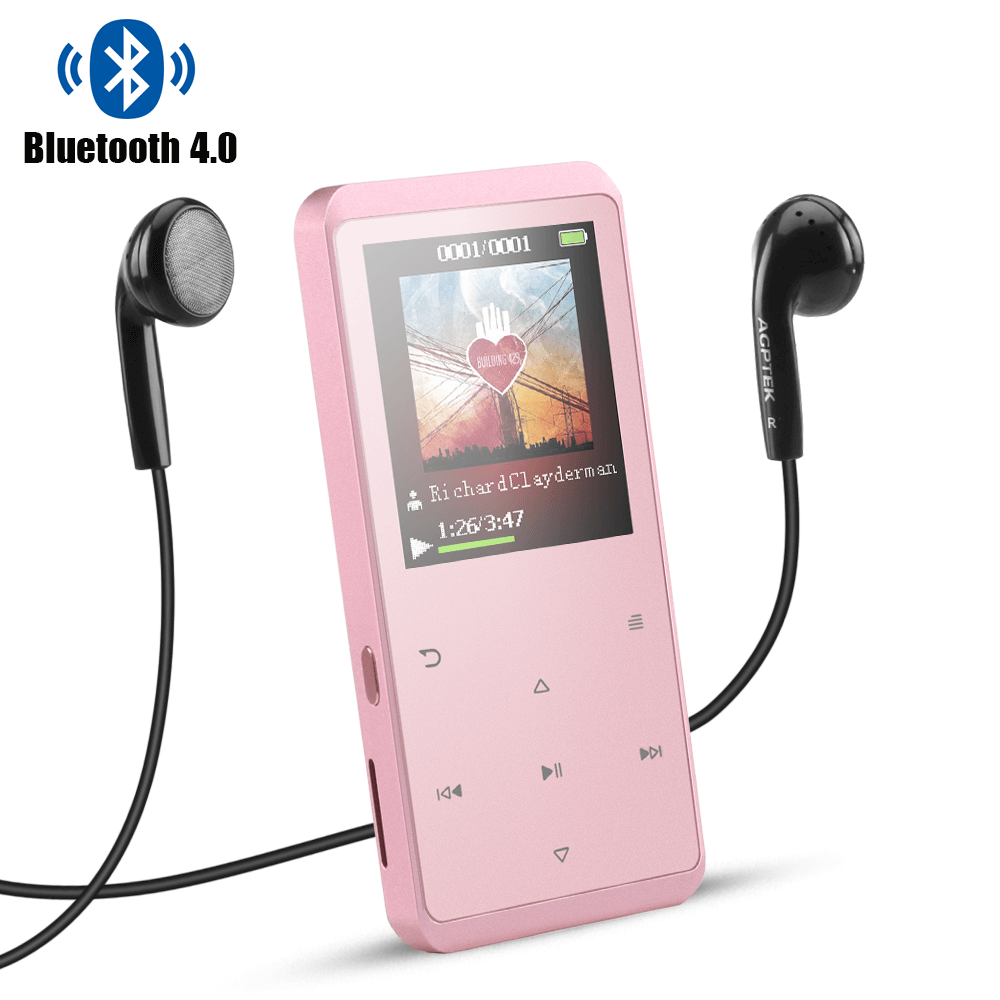 AGPTEK Haut-parleur MP3 Bluetooth 4.0 8Go en Métal Lecteur