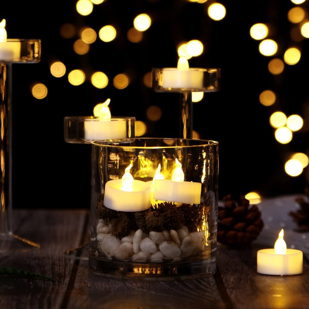 Frasheng Lot de 39 bougies LED Bougies,Bougies LED Sans Flamme,Bougies  chauffe-plat LED,CR2032 piles,Bougie chauffe-plat sans flamme claire  vacillante pour Noël,Halloween,Mariage,Fête,Jaune : : Luminaires  et Éclairage