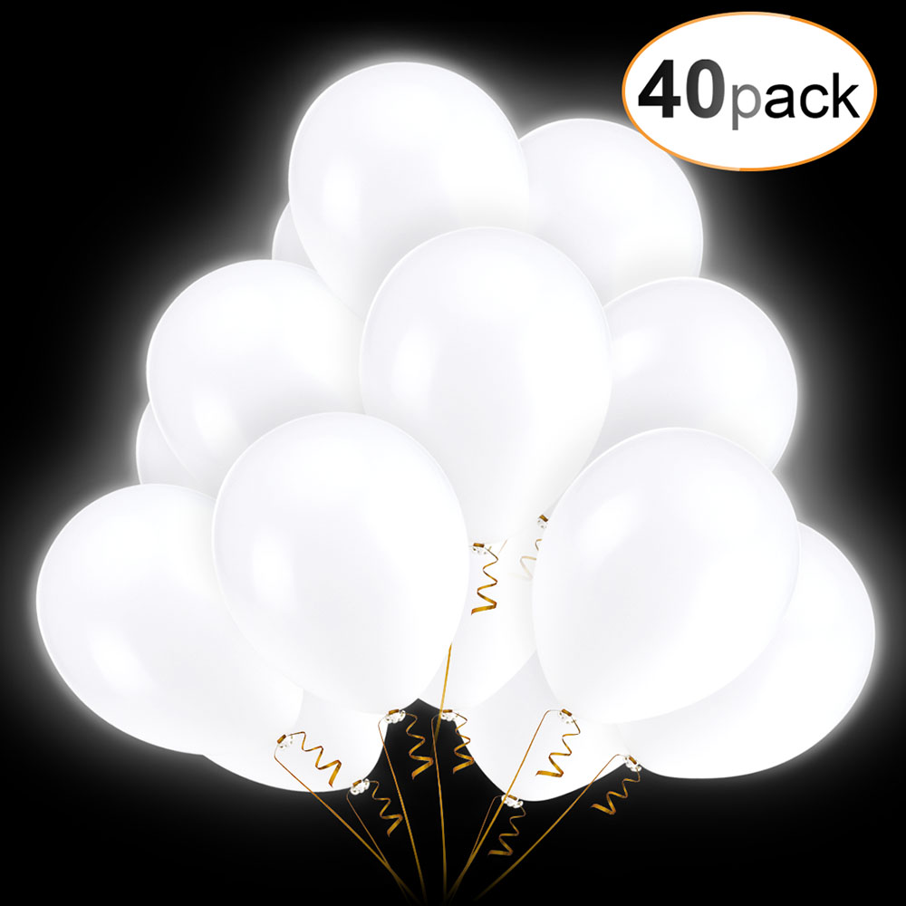 Light Up Led Balloons, 12 Packs Party Balloon Cell Battery 22 Inches 3  Modes Flashing String Lights Clear Balloon, for Birthday Wedding  Decorations