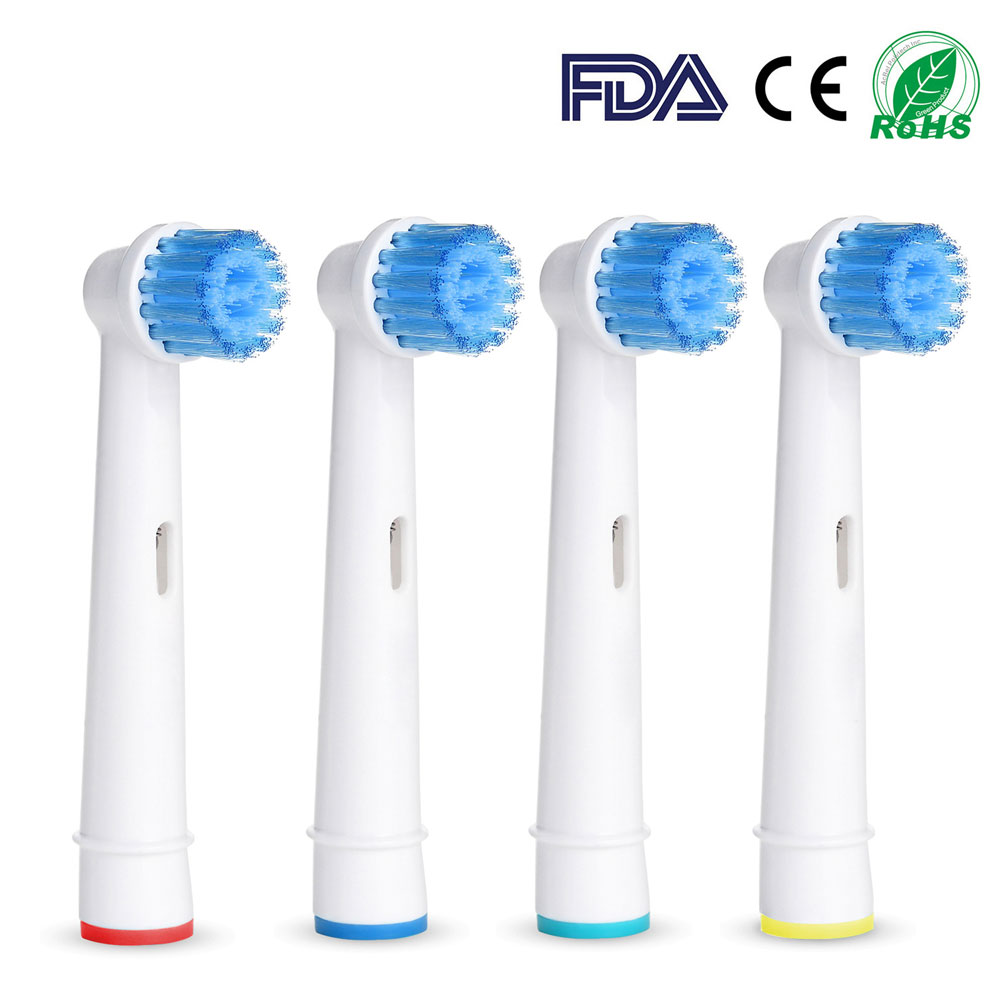 4PCS Sensitive Generic Electric Toothbrush Heads Replacement for Braun Oral  B Soft Round Heads with Health & Safety Standard Sensitive Clean Replacement  Heads for Oral B Electric Toothbrush(HB0033 4pcs)