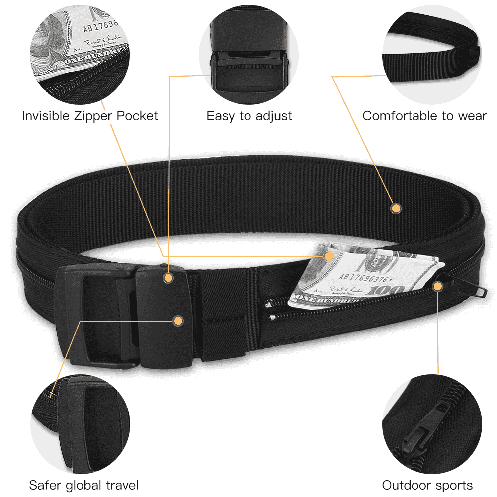 Belt with Hidden Pocket