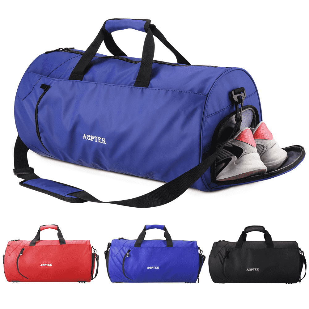 Gym Duffle Bag for Women Men 55L Waterproof Sports Bags Travel Duffel Bags  with Shoe Compartment,Wet Pocket Large Weekender Overnight Bag with