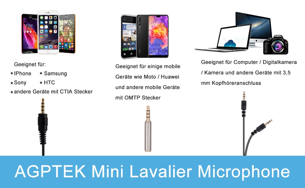 AGPtek Dual Wireless Lavalier Microphone for Apple iPhone 13 12 11 Max Pro  SE 7 8 X XR XS - Wireless bluetooth microphone for Recording   Facebook Live Stream Tiktok Vlog Interview,Plug and Play 